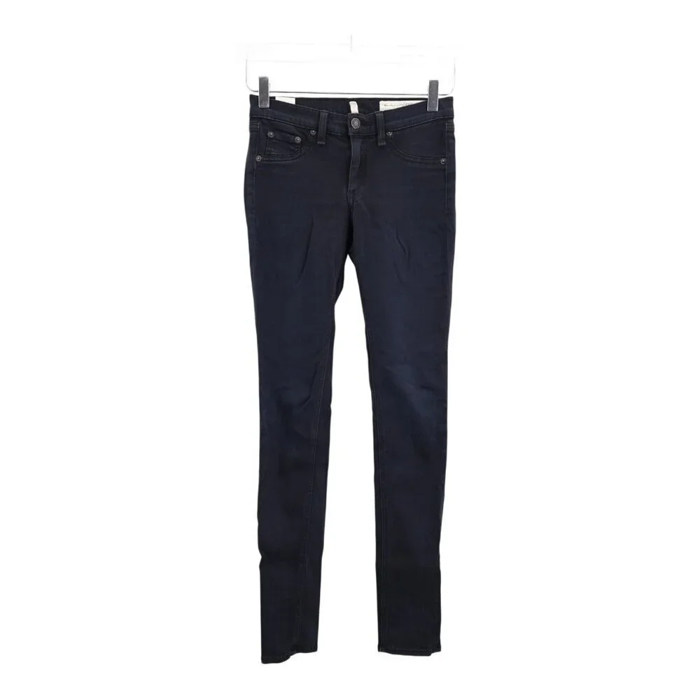Rag & Bone Legging Skinny Leg Womens Jeans Black Size 24 Denim Pockets Stretchy